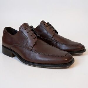 Taryn Rose Mens Oxford Dress Shoes Sz 9 C Brown Leather Split Moc Toe Italy Made